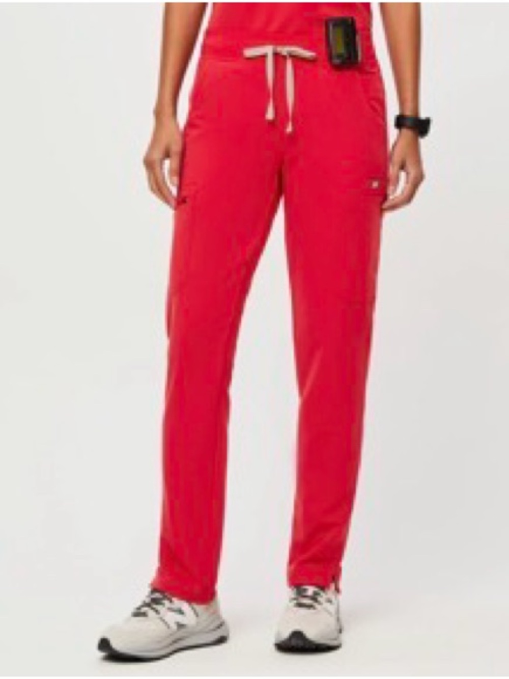 Figs Neon Red Yola - Skinny Scrub Pants 2.0 - M